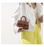 Women Mini Handbag Korean Style Chic Solid Texture Chain Crossbody Bag Ladies Summer High-Grade New Lipstick Commuter Bags