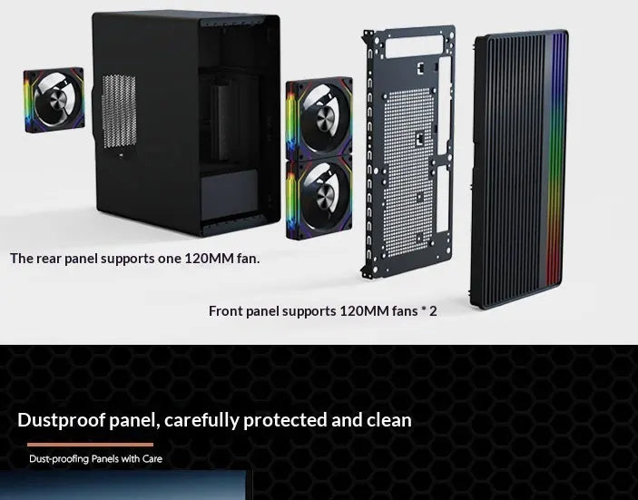 WJCOOLMAN Craftsman Series Small Chassis Home-Type Desktop Computer Supports M-ATX Motherboard - Compact Gaming PC Build