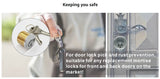 2Pcs Brass Mortise Cylinder Locks with 2 SC1 Keyway Keys fit Standard Commercial Door Replacement Lock (1 1/8" Inch)