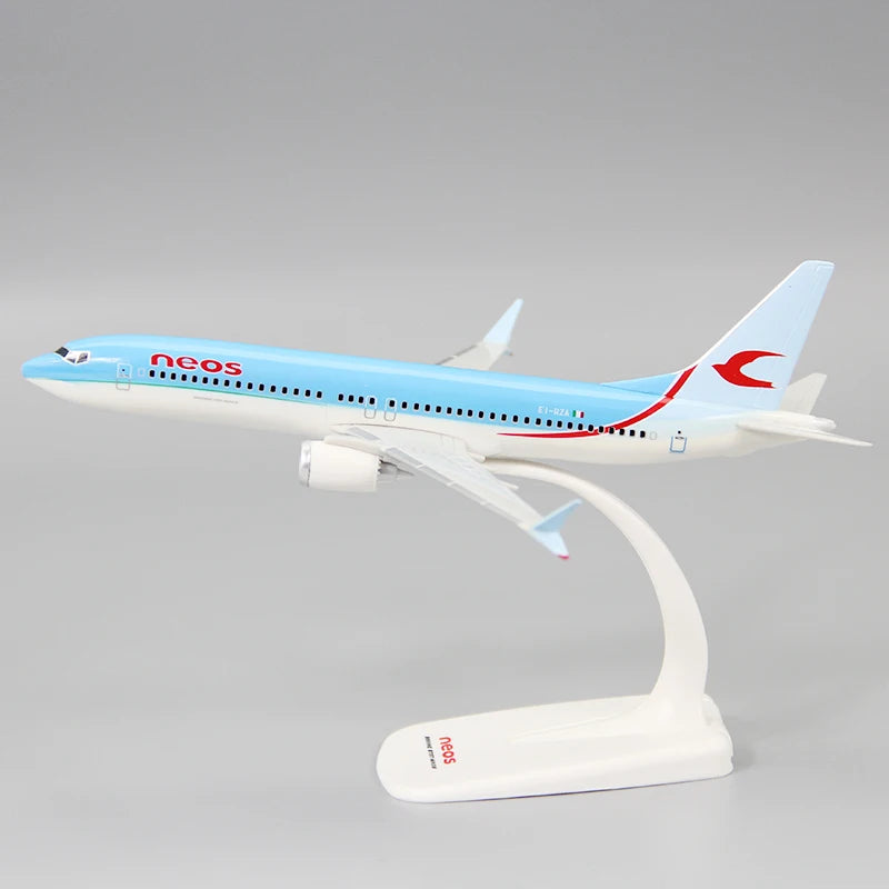 1:200 Scale B737 MAX8 neos Airlines ABS Plastic Airplane Aircraft Plane Model Toy Assembly Resin for Collection