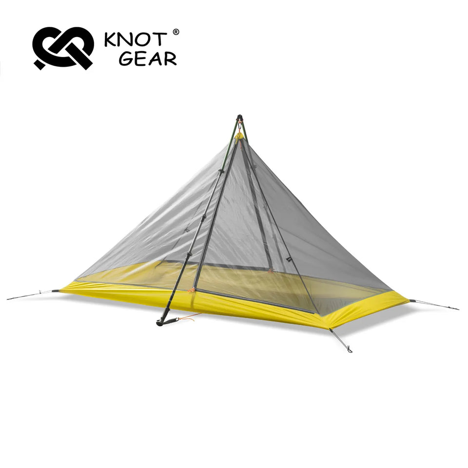 Knot Hufu1 Outdoor Camping Pyramind Tent Lightweight 20D Double Silicone Hiking Traveling Backpack 1P-2P Octagonal Tent