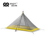 Knot Hufu1 Outdoor Camping Pyramind Tent Lightweight 20D Double Silicone Hiking Traveling Backpack 1P-2P Octagonal Tent