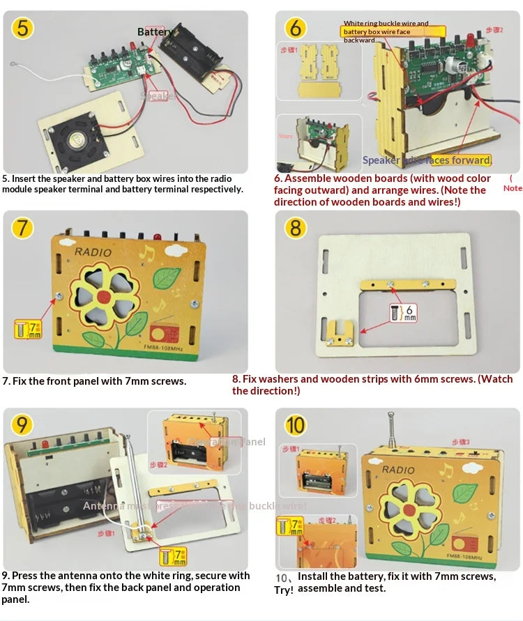 Science and Technology Small Production Educational Children's Toys DIY Radio Student Handmade Model Scientific Experiment