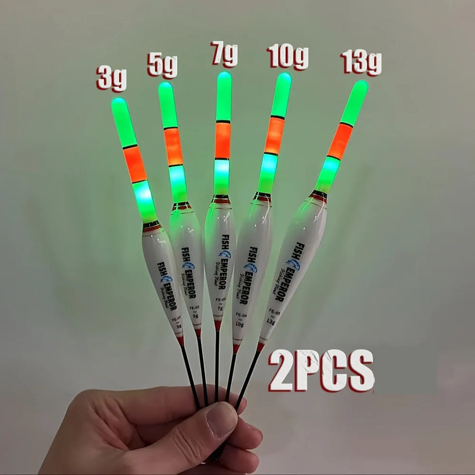 2pcs Night Fishing Electronic Float Large Buoyancy Buoy Led Luminous Cr425 Summer Luminous Fishing Gear Fishing Gear 2024 New
