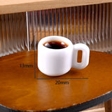 6pcs/ Set 1:12 Kitchen Toy Decoration Miniature Resin Coffee Cup Model Simulates Food And Beverage Home Tableware Decoration
