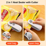 Mini Heat Bag Sealing Machine Portable Plastic Bag Sealer Handheld Mini Heat Sealer Food Packaging Plastic Bag Sealing Machine