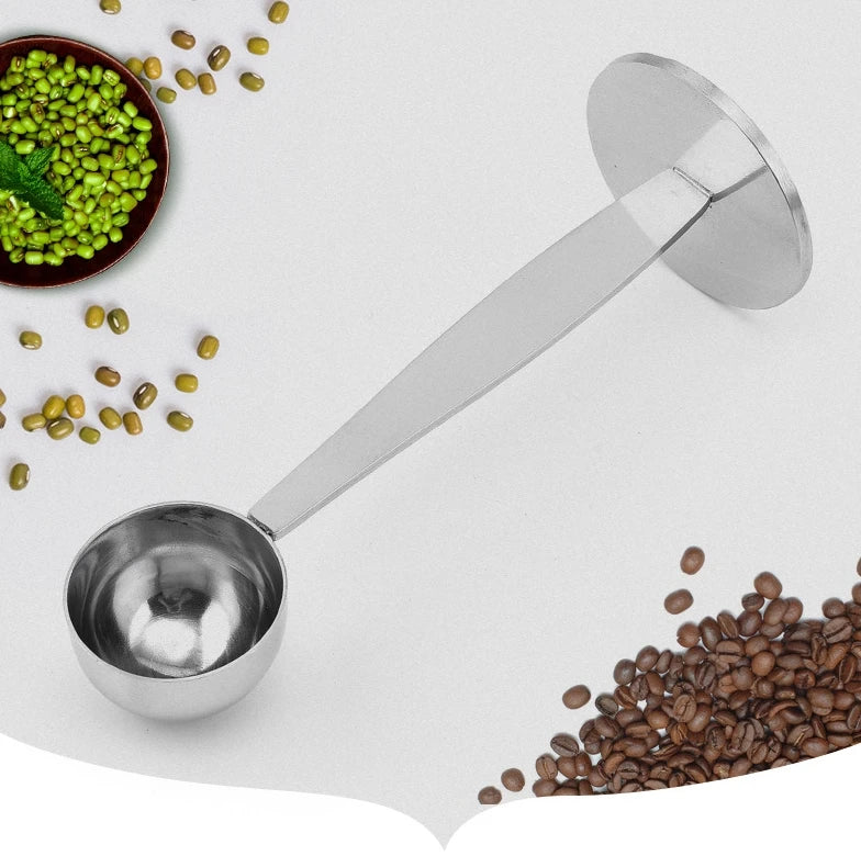Stainless Steel Stand Tamper Spoon Tools 2 In 1 Coffee Scoop Portable Coffee Powder Measuring Scoops