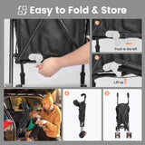 Pet Dog Stroller 4 Wheels Puppy Stroller Rotate with Brakes Storage for Dogs Cats Travel Pet Suplies Outdoor 애완견 유모차
