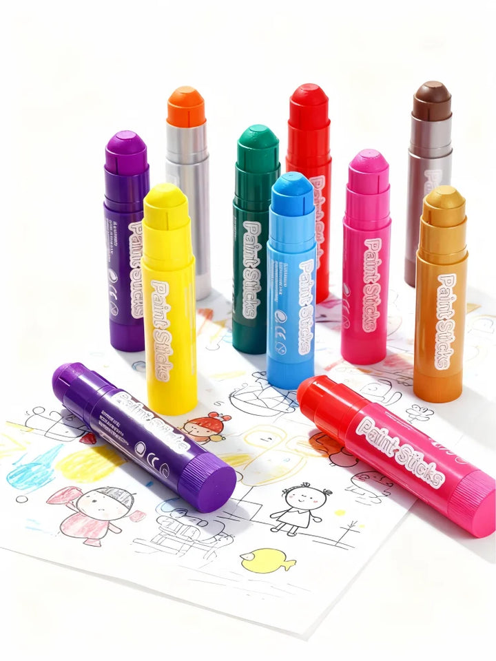 12-Color Macaron DIY Twisting Wax Crayon Set With Soft Colors, Non-staining Hands, High Coverage for Art Sketching