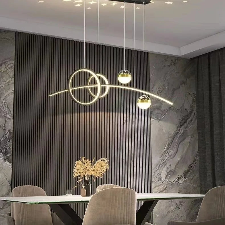 Restaurant Pendant Lights, Modern and Minimalist Bar Lighting Fixtures Long Table Lights Creative Restaurant