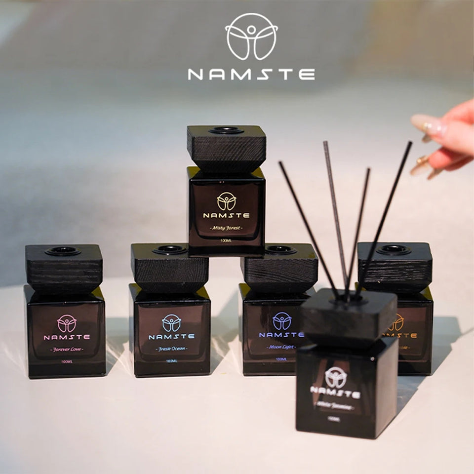 NAMSTE 100ML Reed Diffuser Stick Fragrance oil Aromatherapy Flameless Hotel Home SPA Aromatherapy Air Freshener Fragrance Scent