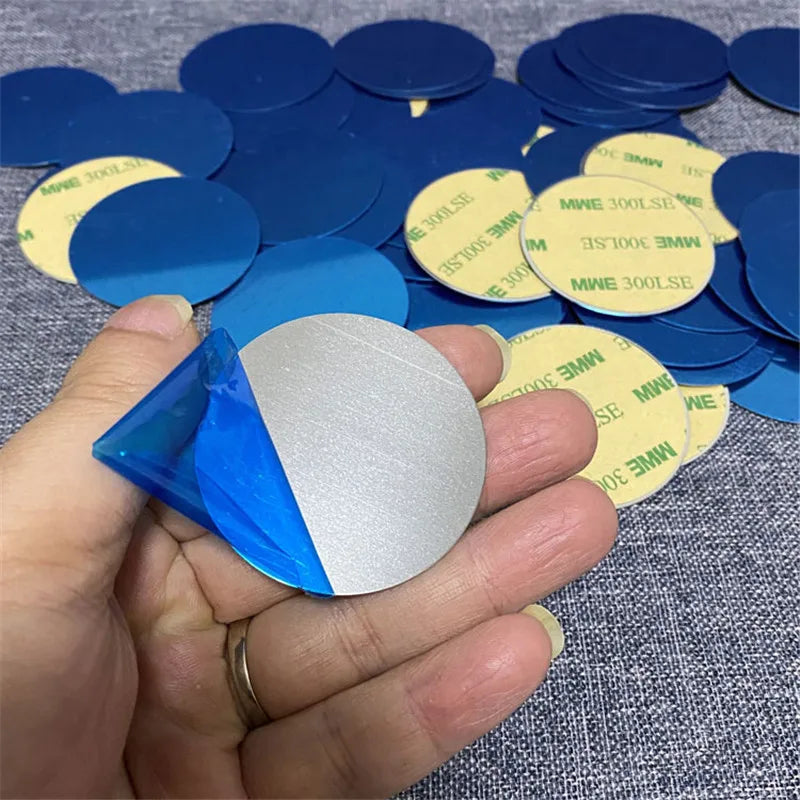 100pcs 10mm 15mm 20mm 25mm 30mm 35mm 40mm Metal Plate disk iron sheet for Magnet Mobile Phone Holder Car Phone Stand holders
