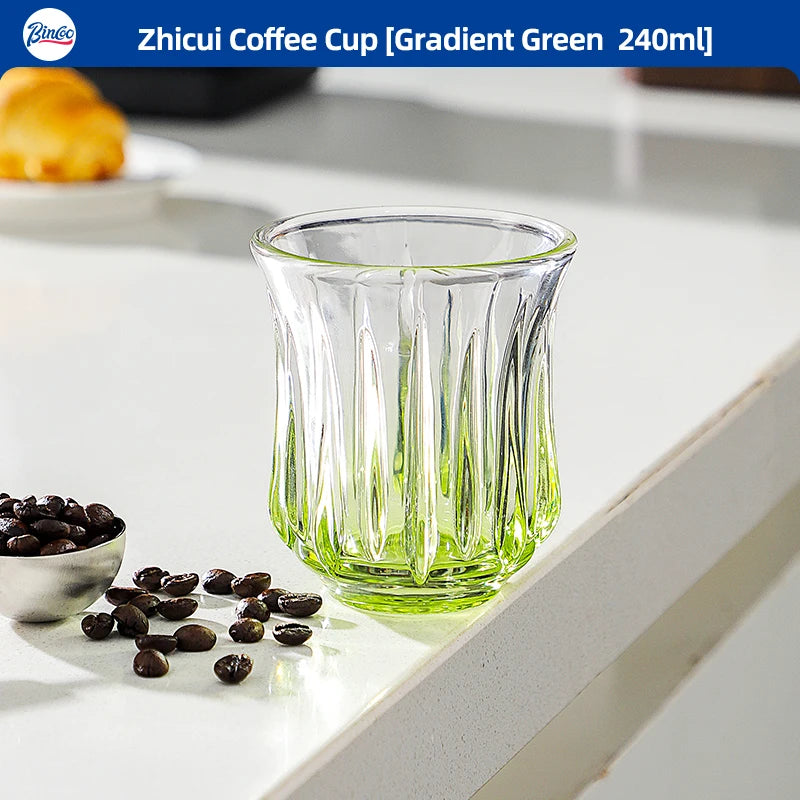 Bincoo High End Coffee Cup Elegant Retro Glass for Americano Dirty Flat White Espresso and Latte Available in 90/200/240/400ml