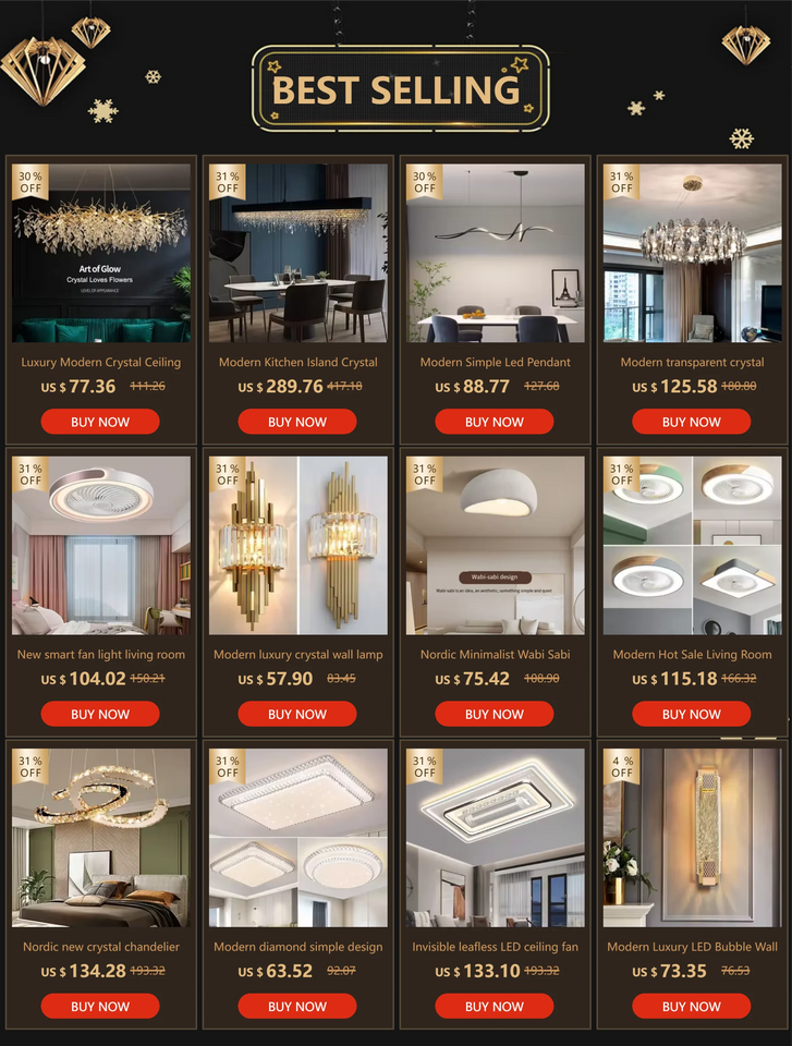 Modern restaurant luxurious smart crystal chandelier Gold round Living room interior decoration salon restaurant chandelier