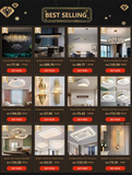 Modern restaurant luxurious smart crystal chandelier Gold round Living room interior decoration salon restaurant chandelier