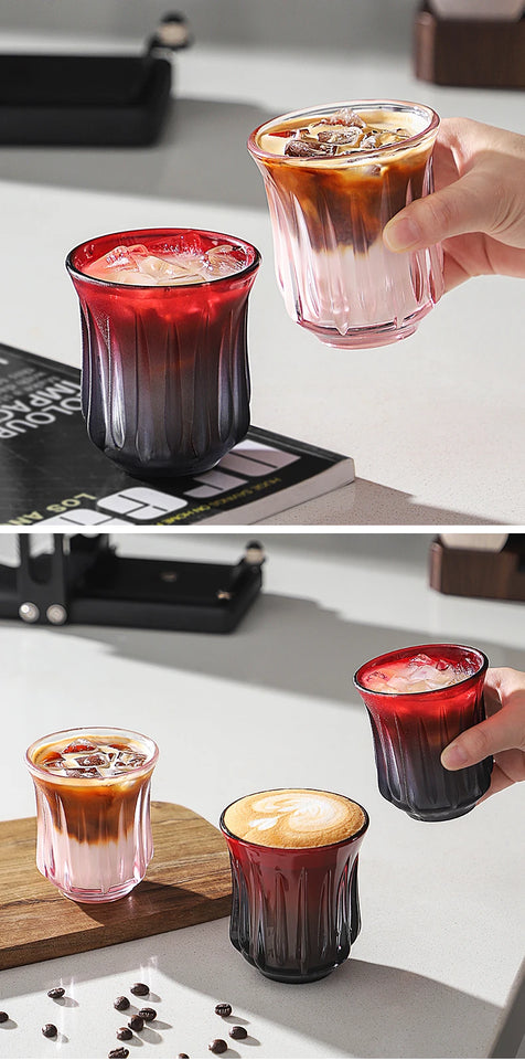 Bincoo High End Coffee Cup Elegant Retro Glass for Americano Dirty Flat White Espresso and Latte Available in 90/200/240/400ml