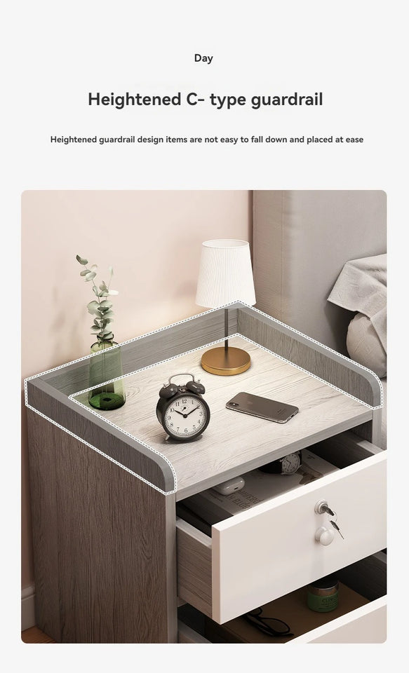 Firm Household Goods Bedside Table Modern Minimalist Bedroom Small Storage Rack Mini Storage Cabinet Bedside Storage Cabinet