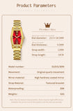 OLEVS Brand Casual Stainless Steel Female Wristwatcch Relogio Feminino Luxury Gold Red Quartz Ladies Watch Fashion Women Watches