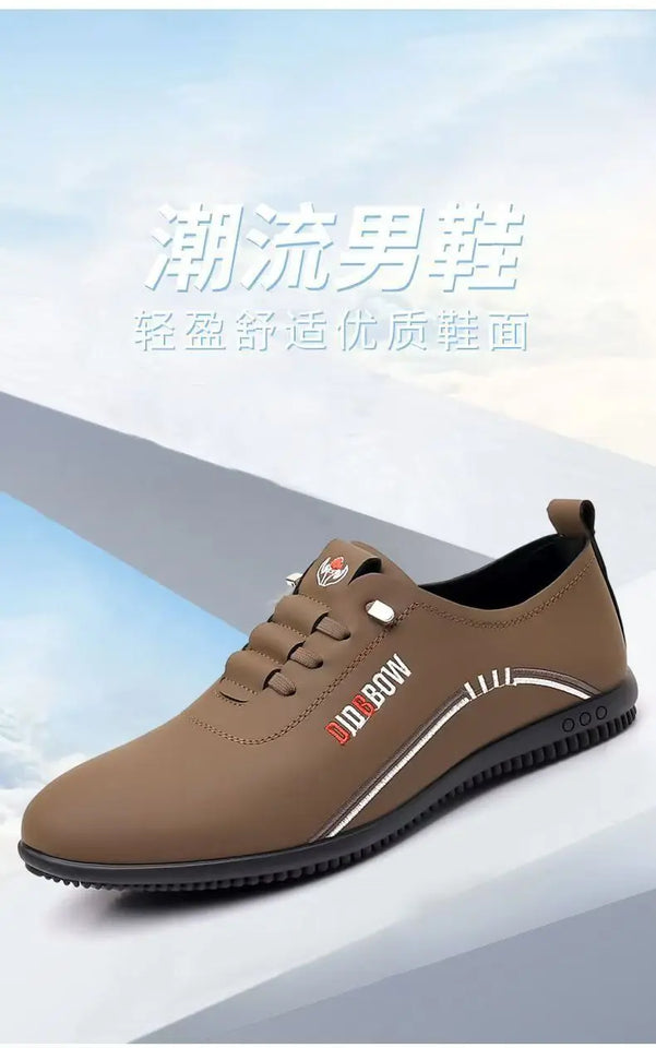 Retro Leather Shoes for Men Summer 2025 New Outdoor Lightweight Men's Loafers British Peas Shoes Men's Moccasins Tenis Masculino