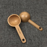 Beech/Walnut Wooden Measuring Spoon 7.5/10/15/20/30/45ML Multipurpose Coffee Tea Sugar Spice Spoon Kitchen Gadgets Milk Powder