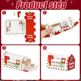6/24pcs Christmas Mailbox Shape Candy Gift Box Kids Xmas Cookie Snack Packing Box Bag 2024 Navidad Noel Home Decor 2025 New Year