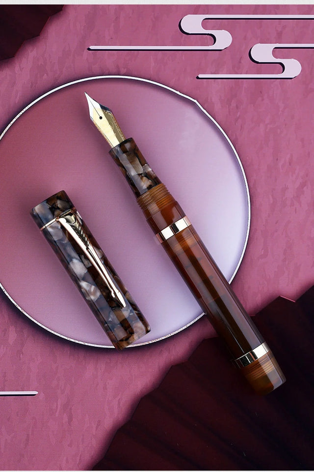 Majohn M700 Resin Fountain Pen EF/F Nib 0.5/0.38mm with A Converter Germany Imported Ink Pen Beautiful Students Gifts