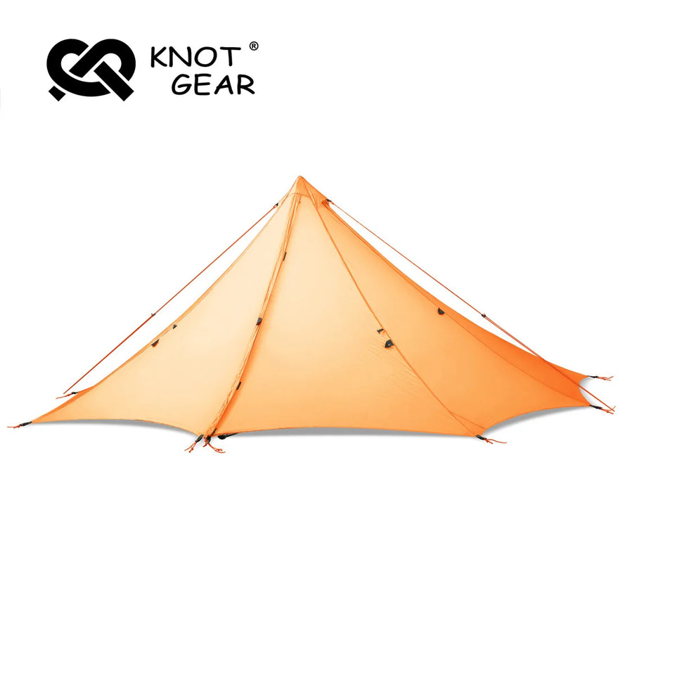 Knot Hufu1 Outdoor Camping Pyramind Tent Lightweight 20D Double Silicone Hiking Traveling Backpack 1P-2P Octagonal Tent