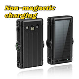 2025 NEW Solar Power Bank 20000mAh 22.5W Magnetic Wireless Powerbank Hand Crank with Cable Portable Charger for Outdoor Camping