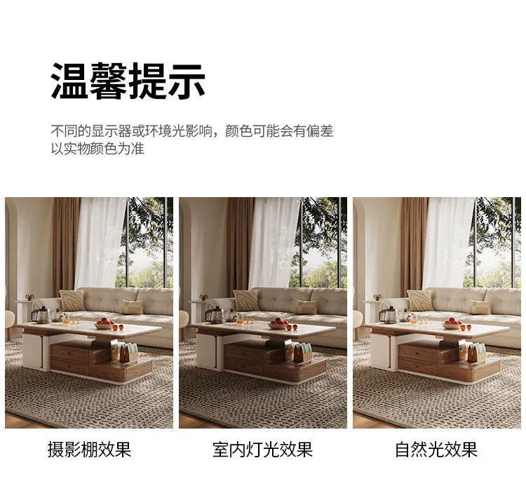 Tea Making Integration Rectangle Coffee Table Storage Fashion Living Room Center Sofa Side Table Interior Decor Items Furniture