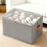 Foldable Shoes Storage Organizer 12 Grids Visible Jeans Clothes Storage Boxes Dust-proof Closet Shoe Storage Containers
