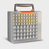 Battery Organizer Holder -Holds 72 AA AAA Batteries Battery Box Case Garage Container Home Drawer Organization Dispenser Holder
