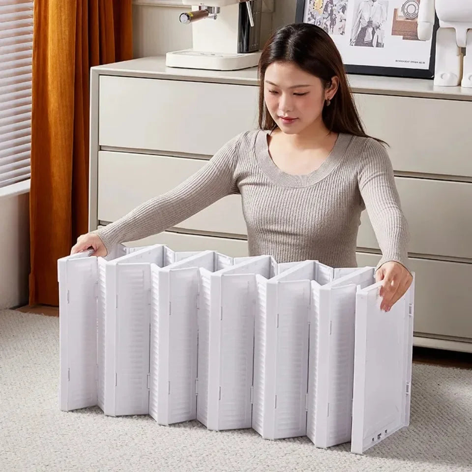 Home Household Home Closet Shoe Cabinet Use 3 Layers Foldable Transparent Stackable Dustproof Box