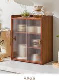 ‌Dustproof Cup Display Cabinet Glass Door Curio Shelf for Coffee Mugs Tabletop Drinkware Organizer for Dining Room/ Bar Counter