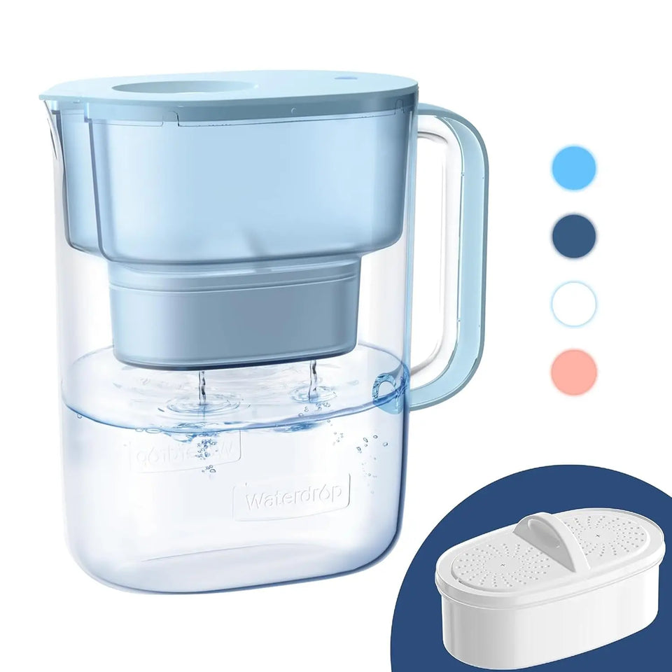 Waterdrop Water Filter Pitcher with 1 Filter, 200-Gallon Long-Life, 10-Cup Large Water Filter Pitcher, NSF Certified, 5X Times L