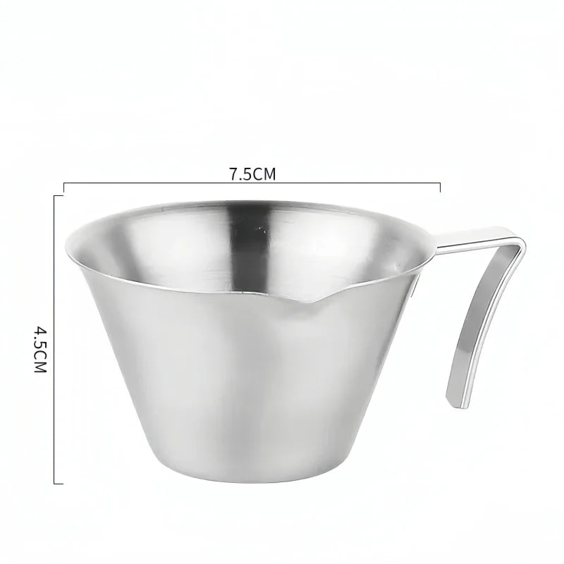 Italian Espresso Cup With Scale Coffee Extraction Cup Milk Ounce Cup Stainless Steel 100ml Home Kitchen Cafe Accessories ﻿