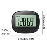 Clip-On Pedometer Electronic Pedometer Large Screen Simple Step Tracker Multifunctional for Adults Seniors Dog