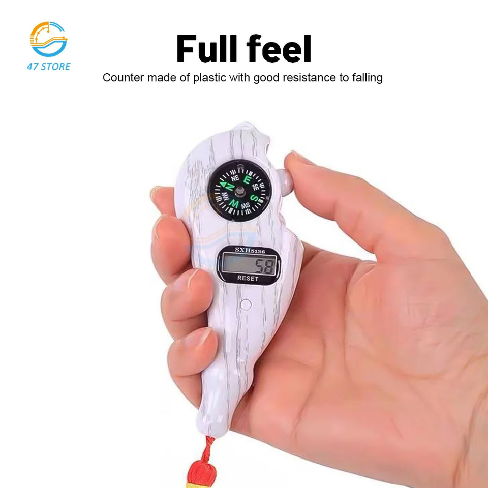 Electronic Digital Electronic Tally Counter with Compass Tassel Finger Game Toy Manual Reset Decompress Relax Tool LCD Register