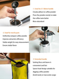Black long handled coffee spoon, multifunctional plastic coffee measuring and tamping spoon, powder spoon, coffee kitchen tool,