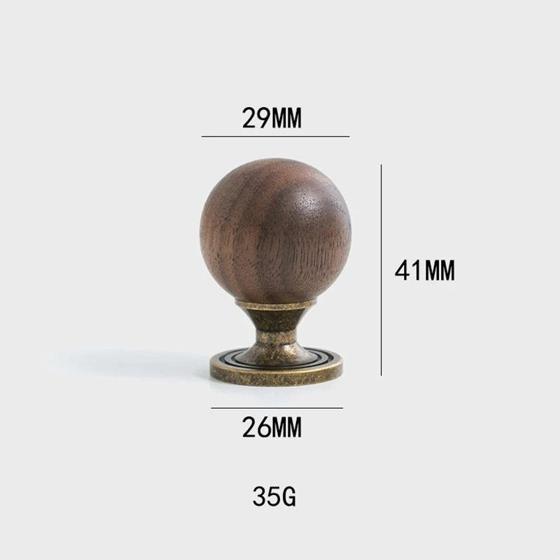 The Furniture Is Made Of Antique Walnut Wood With Solid Brass Small Handles Wardrobe Handles Kitchen Drawers Single-Hole Knobs