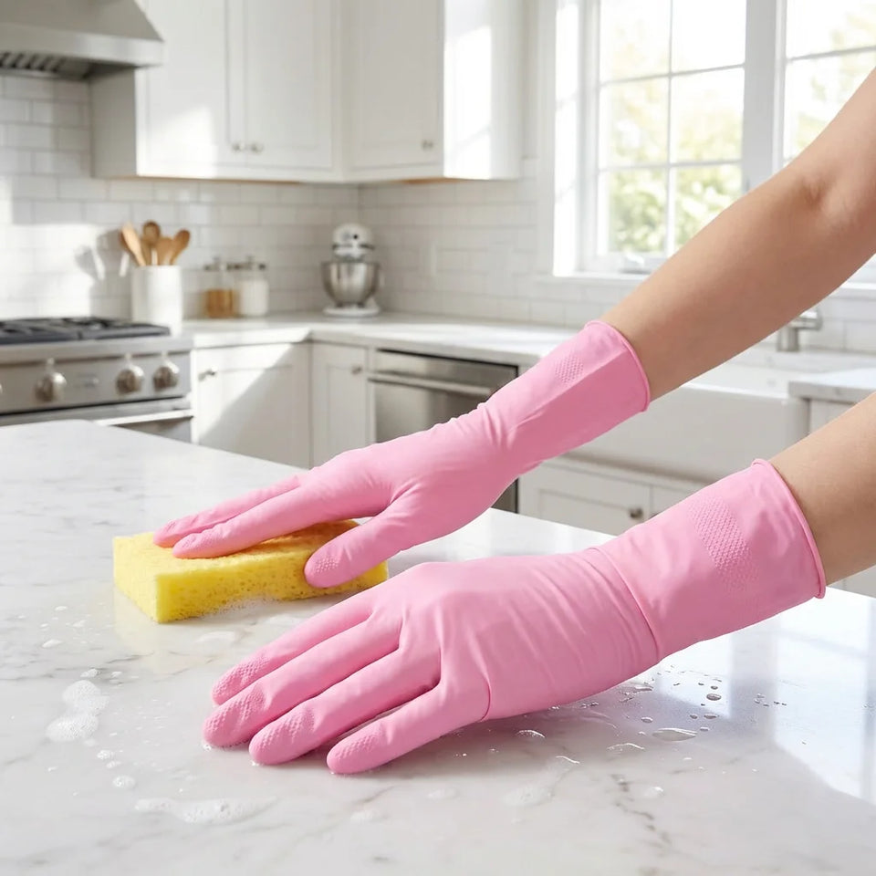 100 Pcs Pink Nitrile Gloves, Stretch Resistant for Cooking, Safe Food Handling, Disposable & Durable