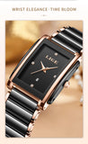LIGE Fashion Elegant Watch for Women Japanese Movement Ceramics Strap Luxury Ladies Bracelet Quartz Watches Gifts Reloj Mujer