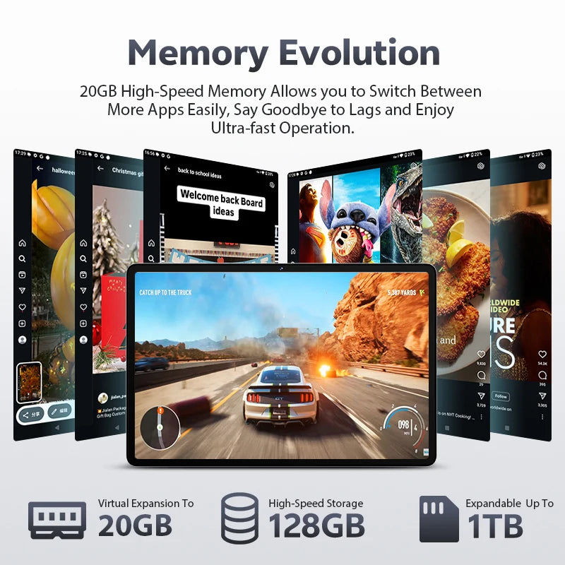 SVITOO Android 16 Tablet 11 Inch Unisoc T615 20GB RAM 128GB ROM 8800mAh Battery WiFi 5 Bluetooth 5.0 GPS Widevine L1 With Case