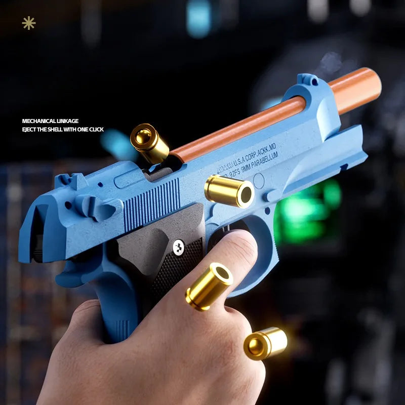 Sig17  M9a3 Toy Gun Throwing Shell Pistol With Target Laser Soft Bullet Airsoft Outdoor Sports CS Weapon for Children Gift