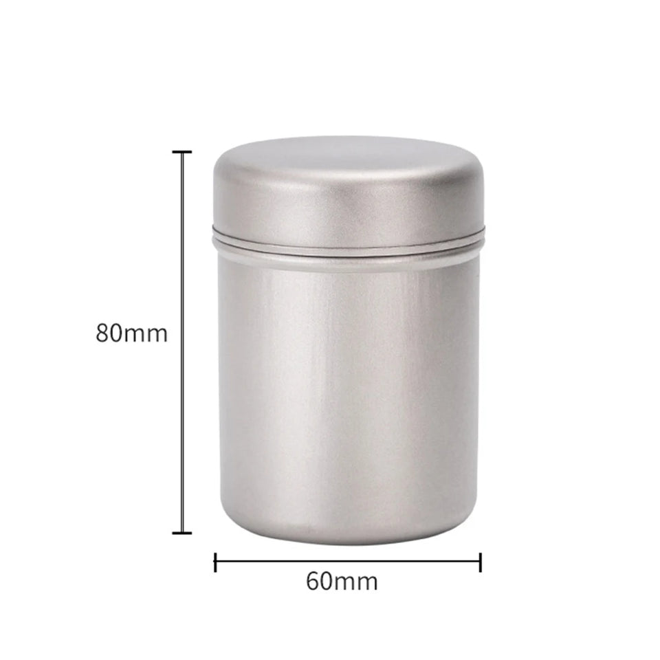 Tea Storage Bottle Titanium Portable Tea Box Outdoor Portable Camping Coffee Can