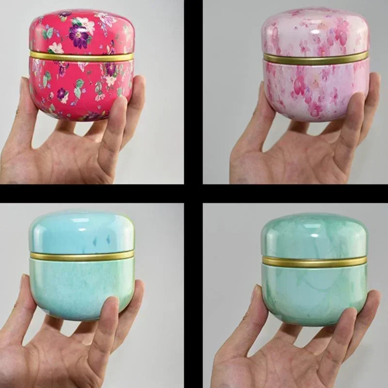 New Portable Retro Metal Tea Can Chinese Candy Coffee Bean Tea Bag Sealed Moisture-proof Container Personalized Storage Supplies