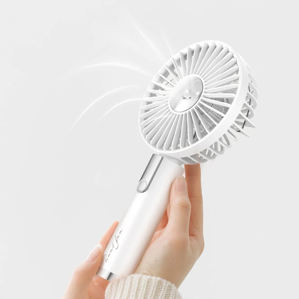 Xiaomi Summer Mini Fan Portable 3 Speed Adjustable Fans USB Rechargeable Desk Handheld Air Conditioner Cooler For Outdoor