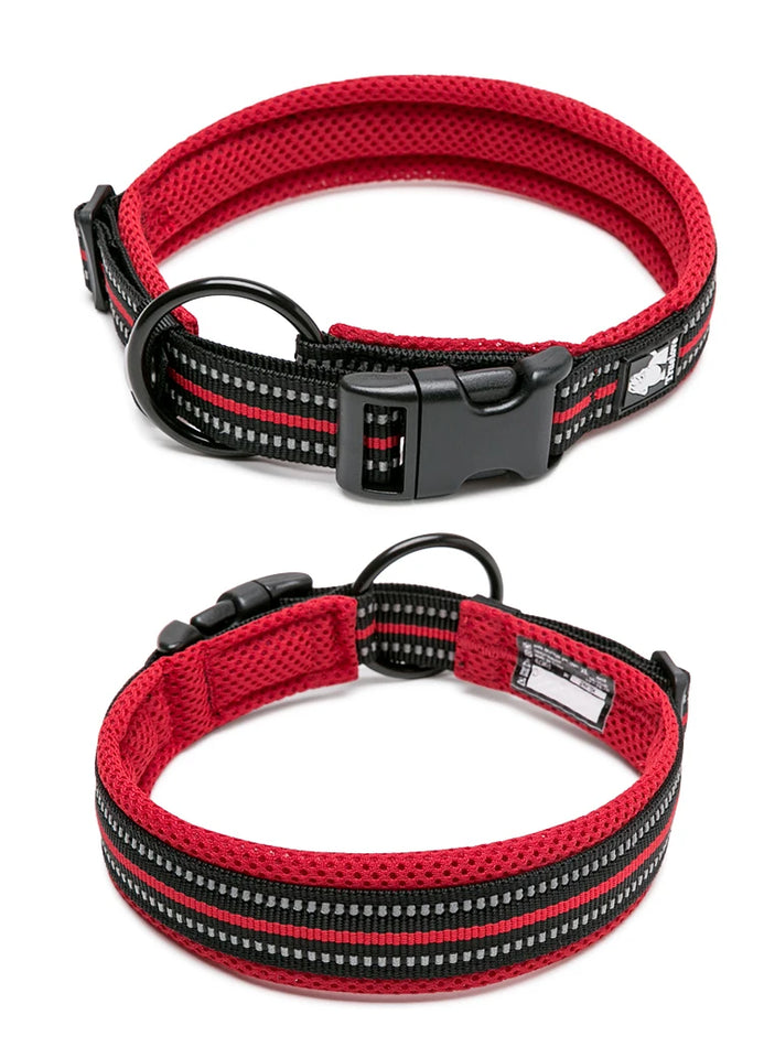 Winhyepet Dog Walking Collar Comfort Padded with Buckle Nylon Traveling Collar Tactical Dog Suplies 11 Colors Size XXS-XXXL