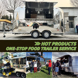 mobile food vending cart with multifunctional and spacious interior, serving as a portable kitchen trailer