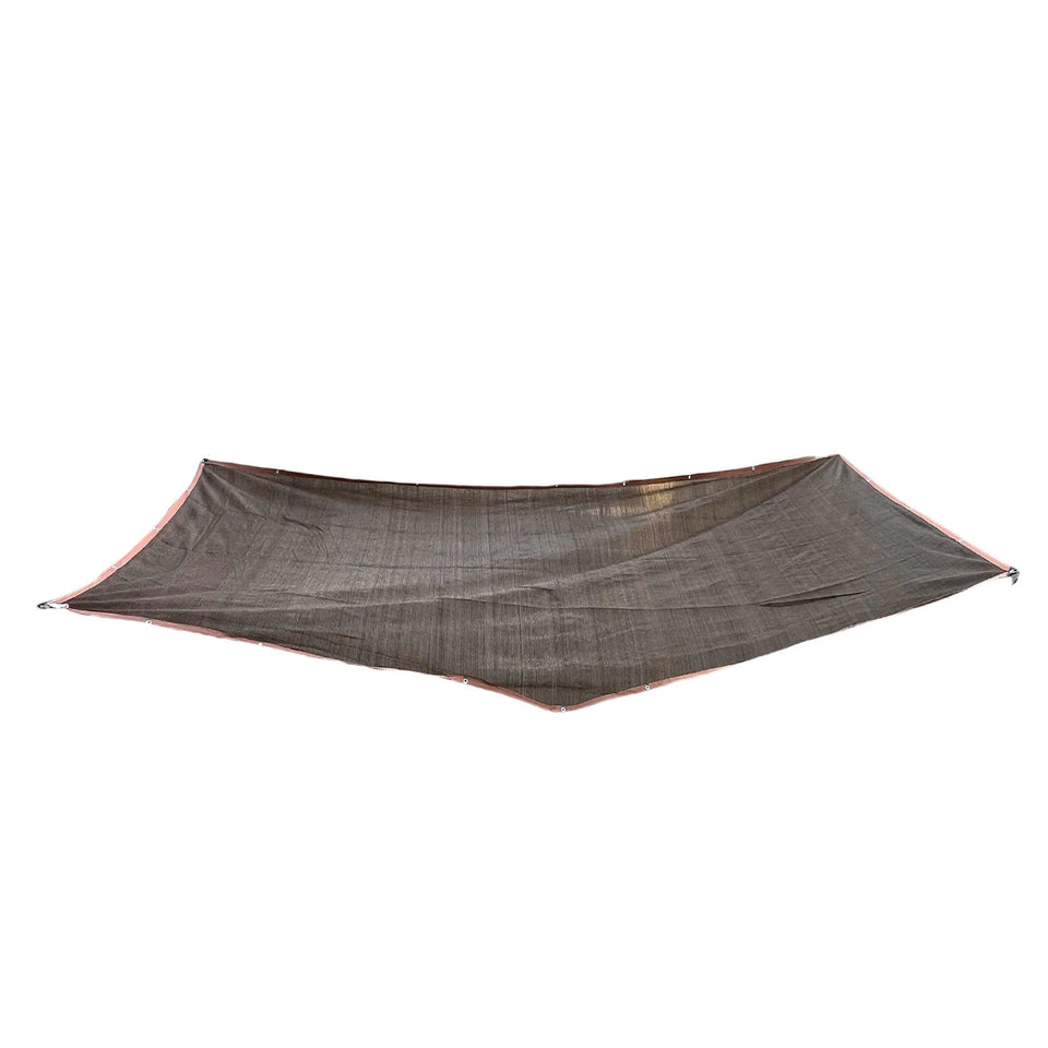 Sunshade Net Soft Coffee High Density Sun Shade Sail Polyethylene Metal Grommets with 4 65.6FT Ropes for Patio