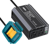 300W Portable Inverter Power Station Compatible for Makita/DW/Milwaukee 18/20V Batteries Smart Transformer Outdoor Work Adapter